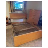 Mid Century Modern Blond Oak Bedroom Furniture Sui