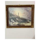 Framed Thomas Kinkade Clearing Storms Lighthouse S