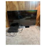 LG Flat Screen Television with GE VHS Video Casset
