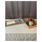 Kitchenalia Grouping with Hammered Aluminum Trays