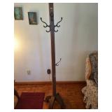 Antique Mission Arts and Crafts Oak Hall Tree Coat