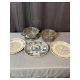 Commemorative Calendar Plates and Glass Casserole