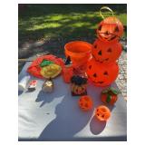 Vintage Halloween Lot Gurley Wax Candles Plastic P
