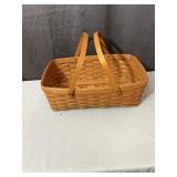Longaberger 1989 Handwoven Wood Splint Gathering B