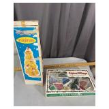 Yuletide Pixie Tinsel Tree and Alpine Village Ligh