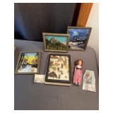 Framed Reverse Glass Paintings Insect Taxidermy Di