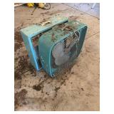 Retro Dominion Turquoise Metal Box Fan Pair