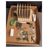 Assorted Keys Padlocks Skeleton Keys and Desk Acce