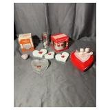 Gorham Full Lead Crystal Heart Dish and Valentine