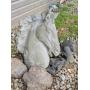 Approx 2ft tall Cement HOrse Head & small cement
