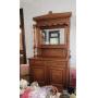 BURL WALNUT SIDE BOARD W/MIRROR
