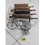 Tricycle planter, two wheelbarrow planters