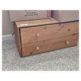 2 DRAWER WOOD CABINET