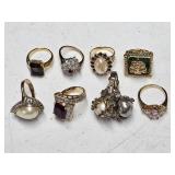 LADIES GOLD TYPE RINGS WITH SETTINGS