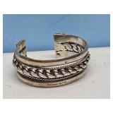 LADIES STERLING TWISTING PATTERN CUFF BRACELET