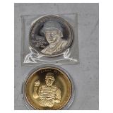 1-SILVER ROUND OF JOHNNY BENCH HALL OF FAME &