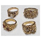 MENS GOLD NUGGET TYPE RINGS