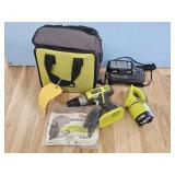 RYOBI FLAHLIGHT, DRILL & CHARGER