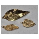 3-FINE/THIN GOLD TYPE LEAVES-REAL GOLD??