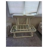 GLASSTOP END TABLE & COFFEE TABLE