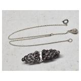 ART DECO STYLE BROOCH & 1-NECKLACE
