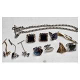 CUFF LINK, TIE BAR, TIE CLIP, WATCH FOB