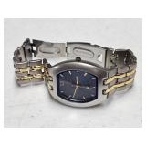 MENS GENEVA WRIST WATCH WITH BLUE FACE
