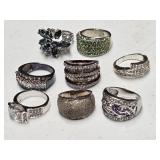 LADIES WHITE GOLD/SILVER TYPE RINGS