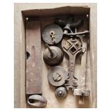 EARLY TAPE MEASURES/WRENCH/OILER