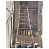 16 RUNG WOODEN LADDER