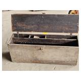 WOOD TOOL BOX W/ TOOLS