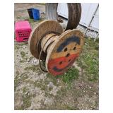 WOODEN SPOOL W/CABLE