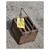 VINTAGE WOOD CARRIER--CORNERS W/METAL RE-INFORCEMT