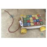 TOY ALPHABET BLOCK WAGON