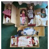 6 PORCELAIN DOLLS
