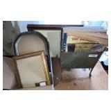 OLD PICTURE FRAMES & MAGAZINE RACK