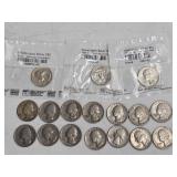 17-MIXED DATES OF WASHINGTON QUARTERS A COUPLE
