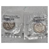 1942 & 1945 WALKING LIBERTY HALVES