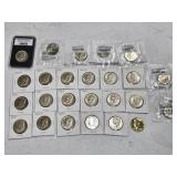 25-MIXED DATES OF  KENNEDY HALVES
