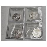 4-AMERICAN EAGLE SILVER DOLLAR ROUNDS
