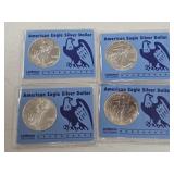 4-AMERICAN EAGLE SILVER ROUNDS