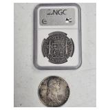 1783 EL CAZADOR MEXICO 8R COIN & 1820 DEI-GRATUA