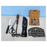 HUNTING KNIFE, BRANDING IRON, MODERN POCKET KNIVES
