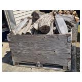 SEASONED FIREWOOD IN WOOD CRATE