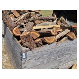 SEASONED FIREWOOD IN WOOD CRATE