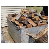 SEASONED FIREWOOD IN WOOD CRATE