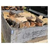 SEASONED FIREWOOD IN WOOD CRATE