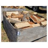 SEASONED FIREWOOD IN WOOD CRATE