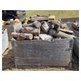 SEASONED FIREWOOD IN WOOD CRATE