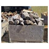 SEASONED FIREWOOD IN WOOD CRATE